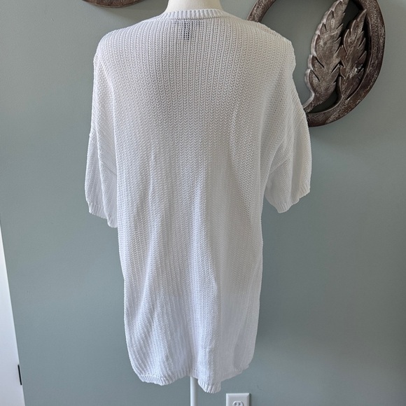 Eileen Fisher White Crew Neck Sweater size XL  organic cotton - Picture 4 of 6